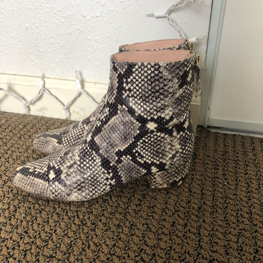Brand new faux snakeskin J.Crew booties!